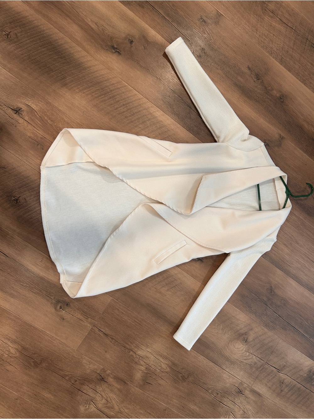 Cream Open-Front Women's Skirted Jacket